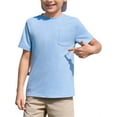 thumbnail image 3 of Summer Children Boy's Tee Tops Short Sleeve Kids Casual Solid Color Shirt with Pocket, 3 of 6