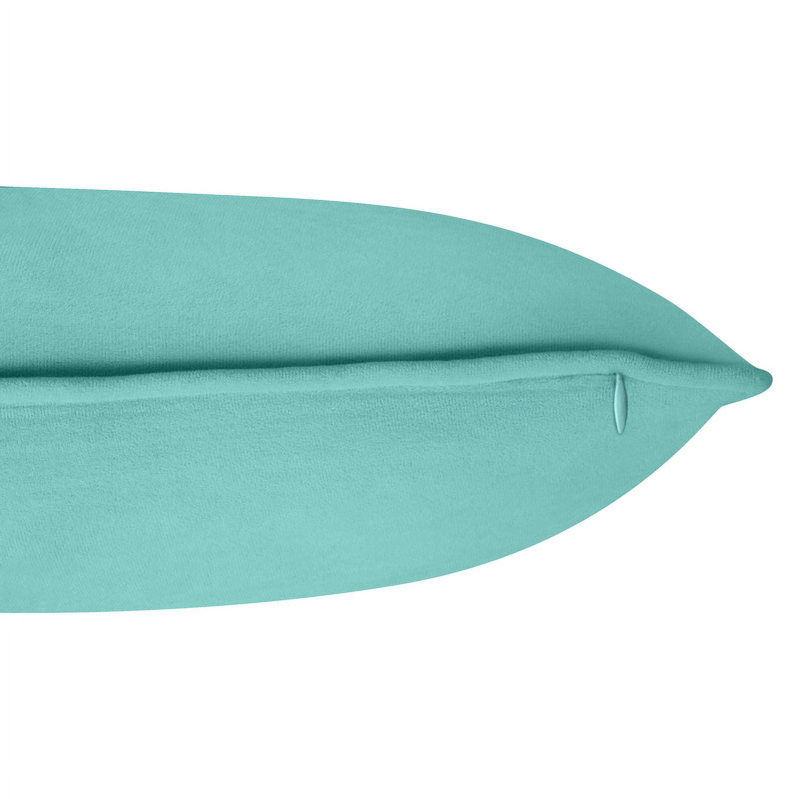 A1HC Set of 2 Luxurious Soft Velvet Throw Pillow Covers Only, 22"x22", Aqua Blue, Decorative Cushion Covers with Hidden YKK Zipper for Sofa or Bed