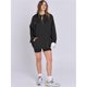 thumbnail image 4 of Sudadera con Capucha Extragrande para Mujer con Cremallera un Cuarto Estilo Túnica Ideal para Otoño e Invierno Ropa para Adolescentes, Estilo Preppy Negro L, 4 of 10