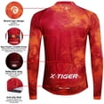 thumbnail image 5 of X-TIGER - Maillot de ciclismo de invierno para hombre, manga larga, forro polar térmico, ropa antibolitas para bicicleta, abrigo para bicicleta de carreras, 5 of 5