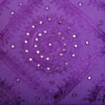 thumbnail image 4 of Stylo Culture Indian Decorative Throw Pillow Covers 16 x 16 Hand Embroidered Purple Bohemian 40x40 cm Home Decor Cotton Mirrored Square Cushion Covers | Set Of 2, 4 of 4