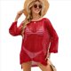 thumbnail image 1 of Traje de Baño de Verano para Mujer, de Crochet, de Corta, Tejido para Playa. Rojo un Tamaño, 1 of 10