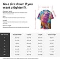 thumbnail image 5 of Fuzoiu Rainbow Melting Ice Cream Print Men's Casual Short,Men's Short Sleeve Shirt,Mens Casual Button Down Shirts,Cuban Collar Summer Shirt for Beach, Vacation, and Outdoor Activities-3X-Large, 5 of 5