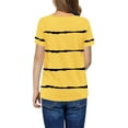 thumbnail image 2 of Stripe Print Kids Short Sleeve Summer O-Neck Button T-Shirt Children Tops, 2 of 2