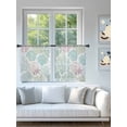 thumbnail image 4 of Sheer Curtains 45 inches Long, Ocean Life Texture Watercolor Coral Shell Starfish Light Filtering Sheer Window Curtains Rod Pocket Voile Drapes for Bedroom Living Room, 52"W x 45"L 2 Panels, 4 of 7