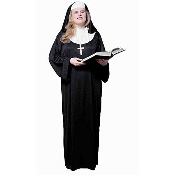 Forum Novelties Women's Adult Nun Costume, Black/White, Plus