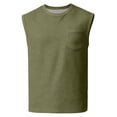 thumbnail image 4 of Horkkom Sleeveless Shirts for Men Summer Crew Neck Solid Color Tank Tops Workout Pullover Casual Shirts, S-3XL, 4 of 9