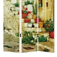 thumbnail image 4 of Foldable 3 Panel Canvas Screen with Spanish Tidings Print, Multicolor - Saltoro Sherpi, 4 of 5