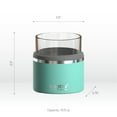 thumbnail image 6 of Asobu Whiskey Glass with Insulated Stainless Steel Sleeve, 10.5 ounces (Teal), 6 of 6