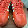 thumbnail image 3 of VTG Adi - das Samoa Mens Red White Leather Casual Trainer Athletic Sneakers Sz 11, 3 of 6