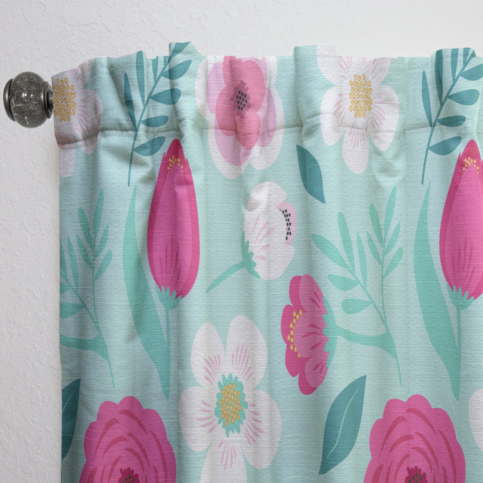 Designart 'Blossom Pink XV' Modern & Contemporary Curtain Panel