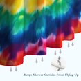 thumbnail image 6 of Rainbow Tie Dye Mandala Pattern Shower Curtain 36"x72" ,Bathroom Decorative Shower Curtains Set with 12 Hooks,Modern Waterproof Washable Shower Curtain, 6 of 6