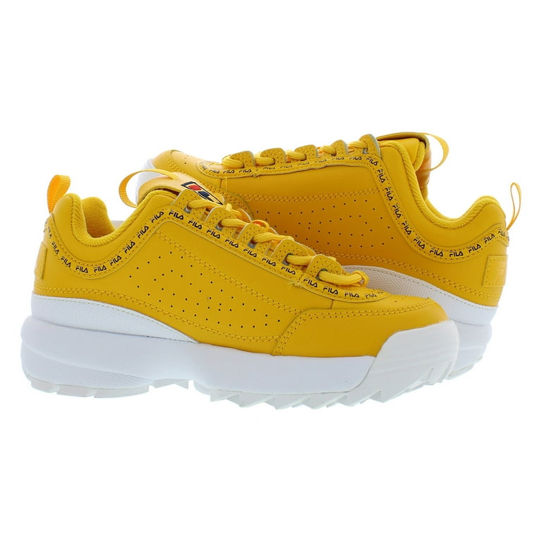 Fila Disruptor Ii Premium Repeat Girls Shoes Size 5 Color Yellow
