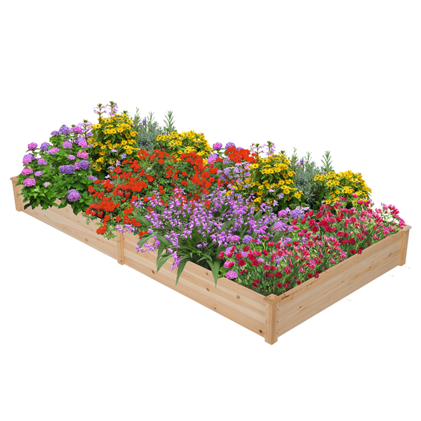 Topeakmart Raised Garden Bed Kit Planter Bo Wood Box Patio Yard Grow Gardening Vegetables Flower Planting Outdoor Com Topeakmart Raised Garden Bed Kit, Outdoor Planter Box