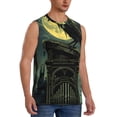 thumbnail image 2 of Fotbe MoonNight Sky Crow Men's Camiseta sin Mangas Estampada para Hombres, Playera Casual para Gimnasio, Entrenamiento, Playa-Large, 2 of 7
