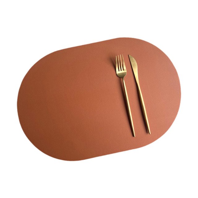 GUOOL Set de Table sous-Verre Lavable Facile à Nettoyer Tapis de Table Tapis de Repas pour Hôtel Salle à Manger Table Extérieure Marron