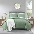 thumbnail image 2 of Chezmoi Collection Solid Sage Green Cotton Comforter Set Queen Size, 3-Piece Luxury Soft Breathable Smooth Cooling 250TC Cotton Twill Lightweight Bedding Comforter for All Season, 2 of 9