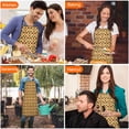 thumbnail image 7 of Beige Buffalo Pattern Apron-Garden Aprons for Women with Pockets-Cotton Linen Waterproof Kitchen Cooking Gardening Aprons Adjustable for Kitchen,Cooking,BBQ and Salon 33x27 Inch, 7 of 7