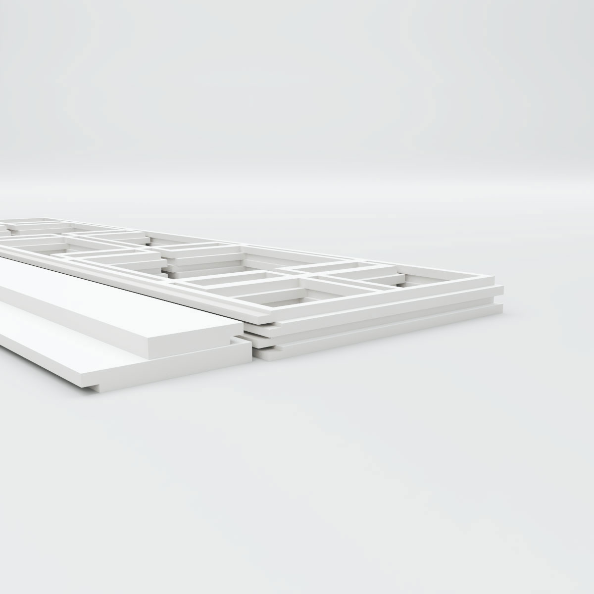 Ekena Millwork 32"H x 94 1/2"W Granby PVC Wainscot Paneling Kit