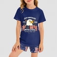 thumbnail image 3 of HCNTES Baby Boy's Outfit Independence Day Theme Cartoon Print Shorts For Litte Girls Casual Outdoor Wear 2 Piece Summer Set For Kids 2T 3T 4T(H03-Dark Blue,6-7 Years), 3 of 7