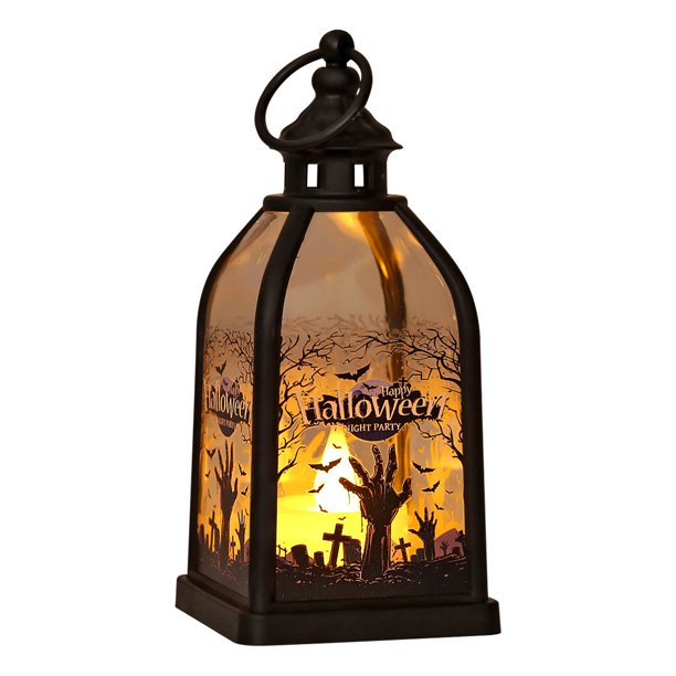 Accesorios de decoración de Halloween, adorno de escritorio, luz de viento LED, suministros de decoración para festivales, luz de vela electrónica, luz de noche LED