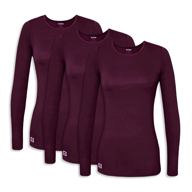 Sivvan Lot de 3 T-Shirts à Manches Longues Confort pour Femmes
