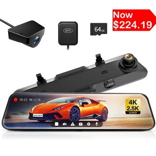 Goodyear HD Mirror Dash Cam Car DVR Video Recorder with Front and