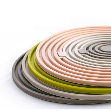 

Follure Round Three In One Silicone Pad Tableware Placemat Table Mat Heat Insulation