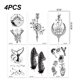 thumbnail image 2 of 24 hojas de tatuajes temporales para mujeres, pegatinas de tatuajes de arte corporal para niñas, tatuajes para adultos, 2 of 6