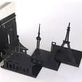 thumbnail image 6 of Desk Decorative Hollow-out Bookends for Creative Landmarks Design Metal Book Sta, 6 of 17