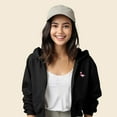 thumbnail image 4 of Dalix Flamingo Embroidered Fleece Cropped Zip Hoodie Cold Fall Winter Womens in Black 2XL XX-Large, 4 of 5