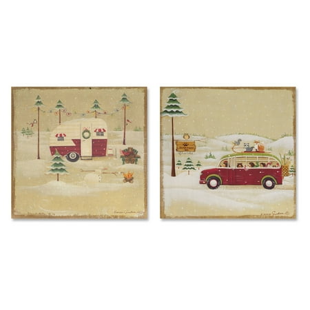 UPC 746427651943 product image for Melrose 14 in. Camping Wall Plaque Set | upcitemdb.com