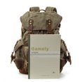 thumbnail image 2 of Canvas stitching leather mountaineering bag,Black, 2 of 2