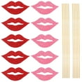 thumbnail image 1 of 40pcs Handheld Lips Props Creative Photo Prop Glitter Paper Lips Party Props, 1 of 8