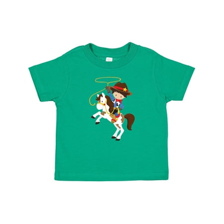 

Inktastic Cowboy Sheriff Horse Lasso Western Brown Hair Gift Baby Boy T-Shirt