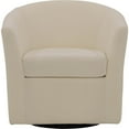 thumbnail image 2 of Fox Hill Trading Windsor 19"H Traditional Fabric Swivel Club Chair in Cream, 2 of 4