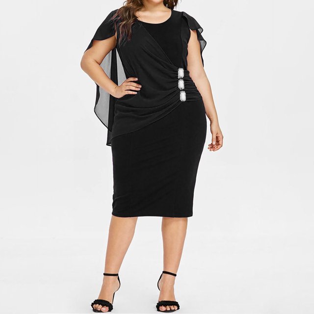 LOVZFMLL Robe Débardeur Décontractée Sans Manches Unie d'Été pour Femmes Noir 3TG