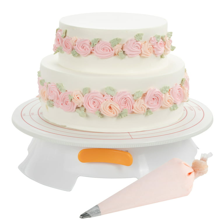 Wenburg Cake Turntable for Decorating - Cake Decorating Kit with Rotating  Cake Stand and Cake Icing Tools - Cake Spinner Turntable - Cake Smoother
