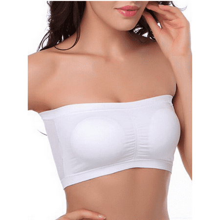 

Inevnen Women Comfortable Bra Removable Padded Top Stretchy Seamless Bandeau Tube Tops
