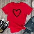 thumbnail image 1 of Puntoco moda mujer casual manga corta amor impreso o-cuello tops camiseta blusa Puntoco Puntoco-5367, 1 of 3