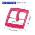 thumbnail image 2 of Unique Bargains Watch Strap Clasp Replacement Plastic Buckle for 20mm Width Watch Bands Rose Red 2 Pack, 2 of 5