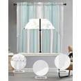 thumbnail image 3 of Aqua Gray Stripes Kitchen Curtains Sets 36 Inch Length with Valance, Minimalist Gradient Lines Aesthetic Swag Valances and Tiers Curtain Set Drapes Swag Curtains for Living Room, Bathroom, Bedroom, 3 of 6