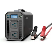 BESTEK MRZ10011AU 1,000-Watt 12-Volt DC Pure Sine Wave Power Inverter with 2 AC Outlets, 2 USB Ports, and Battery Clamps