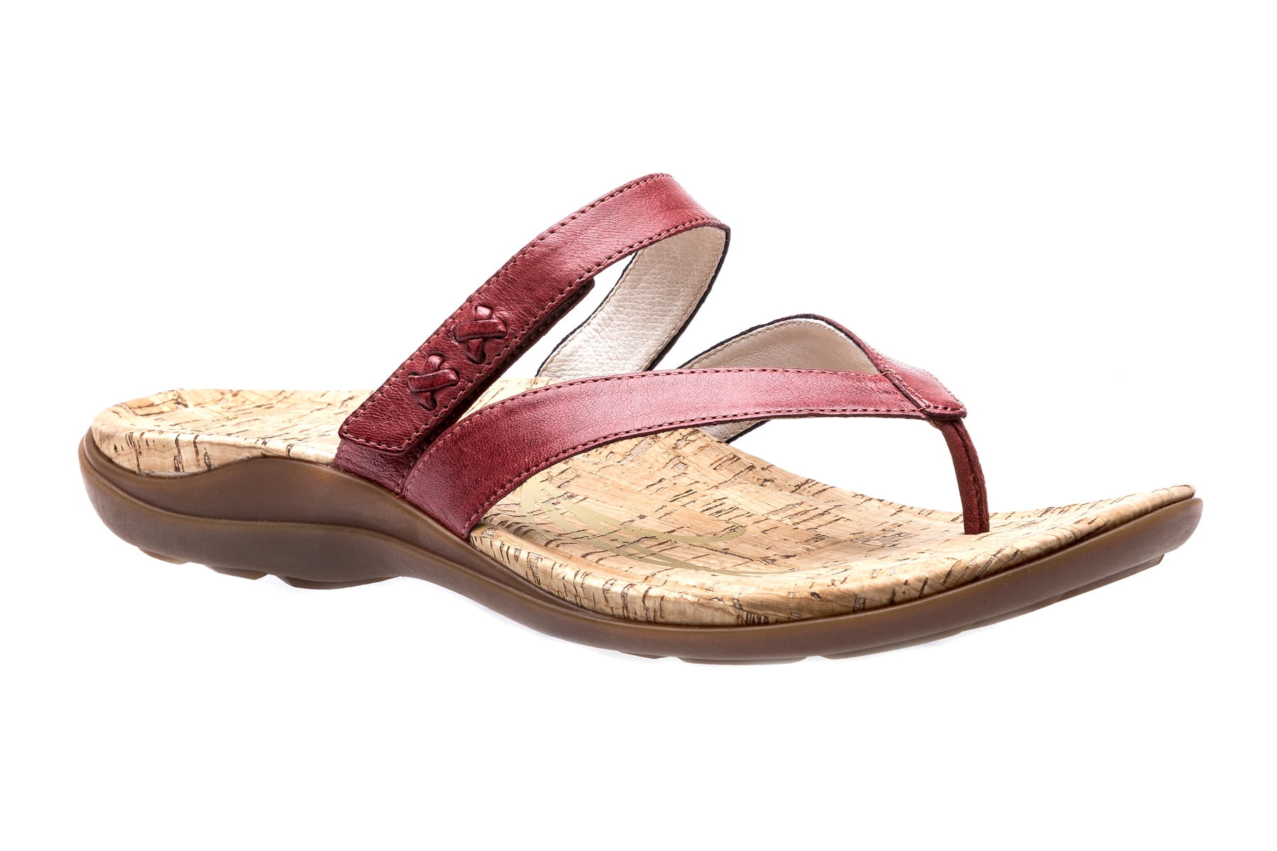 ABEO Women's Benefit Neutral Flip Flop Sandals in Red