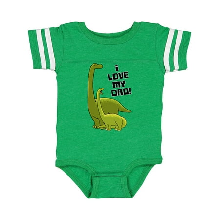 

Inktastic I Love my Dad with Baby and Daddy Brontosauruses Gift Baby Boy or Baby Girl Bodysuit