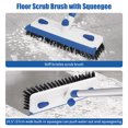 thumbnail image 4 of Qaestfy Floor Grout Scrub Brush with Squeegee 3 in 1, 55'' Extendable Long Handle Floor Scrubber Cleaner Brush for Scrubbing Deck, Tile, Garage Floor, Patio, Concrete, Rug, Shower Bathroom, 4 of 7