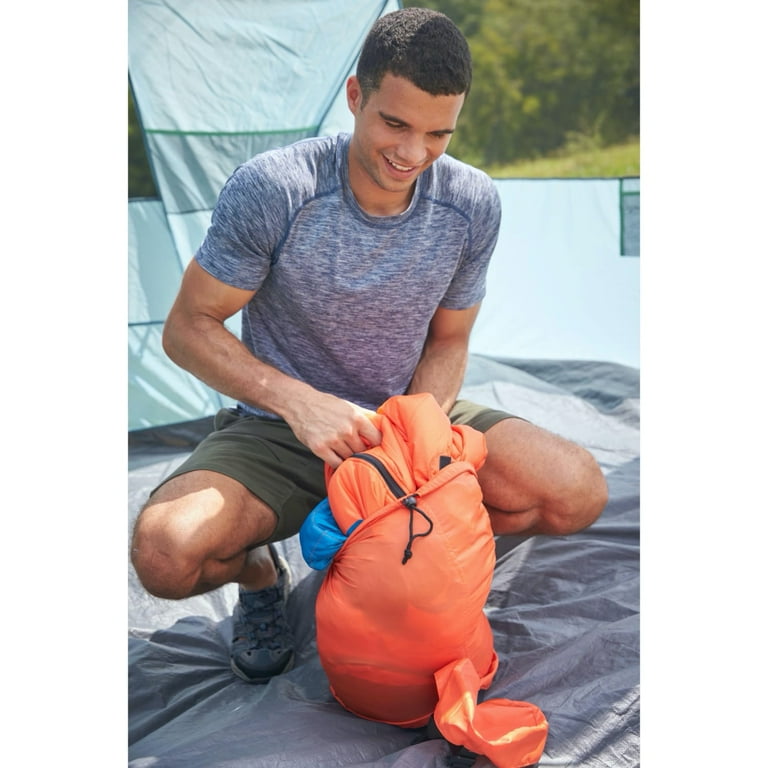 Coleman Kompact 25-Degree Mummy Adult Sleeping Bag, Tiger Lily, 32