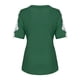 thumbnail image 5 of Puntoco 2024, tops de moda de verano para mujer, camiseta de manga corta con cuello en V de encaje, camisetas informales holgadas de verano, 5 of 7