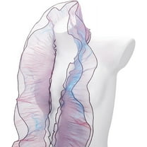 7 Yards Organza Tulle Fabric Vintage Ruffle Pleated Chiffon Trim Applique Trim Lace Fabrics for DIY Wedding Dress Costume Halloween Cosplay Sewing Craft Curtain Home Decor Purple