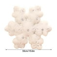 thumbnail image 3 of Cojín navideño de copo de nieve | Cojín de sofá navideño de poliéster blanco | Decoración festiva para fiestas navideñas y temporadas, 3 of 5